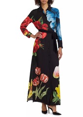 Alice + Olivia Chassidy Floral Maxi Shirtdress