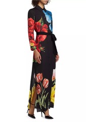 Alice + Olivia Chassidy Floral Maxi Shirtdress