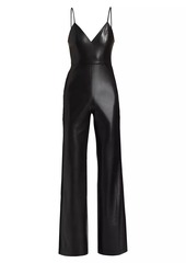 Alice + Olivia Christena Vegan Leather Jumpsuit