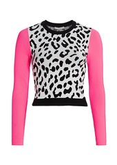 Alice and olivia deals leopard sweater