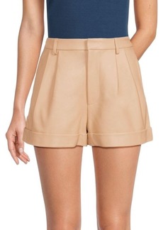 Alice + Olivia Conry High Rise Leather Shorts