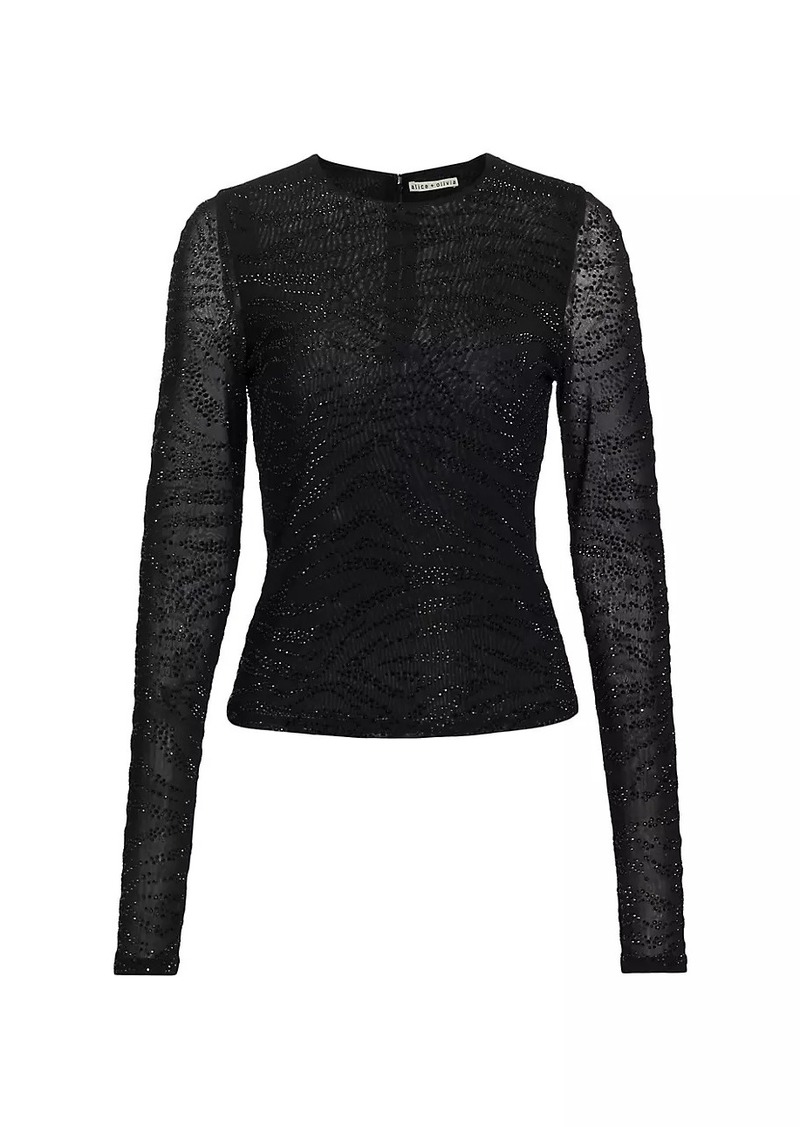 Alice + Olivia Delaina Beaded Top