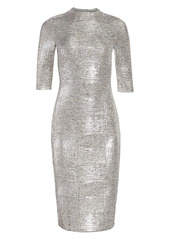 Alice + Olivia Delora Fitted Metallic Dress