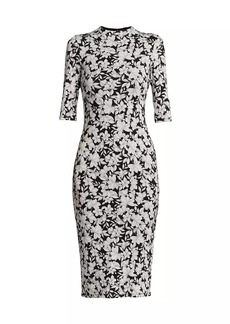 Alice + Olivia Delora Floral Knit Bodycon Dress