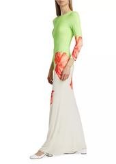 Alice + Olivia Delora Floral Viscose Maxi Dress