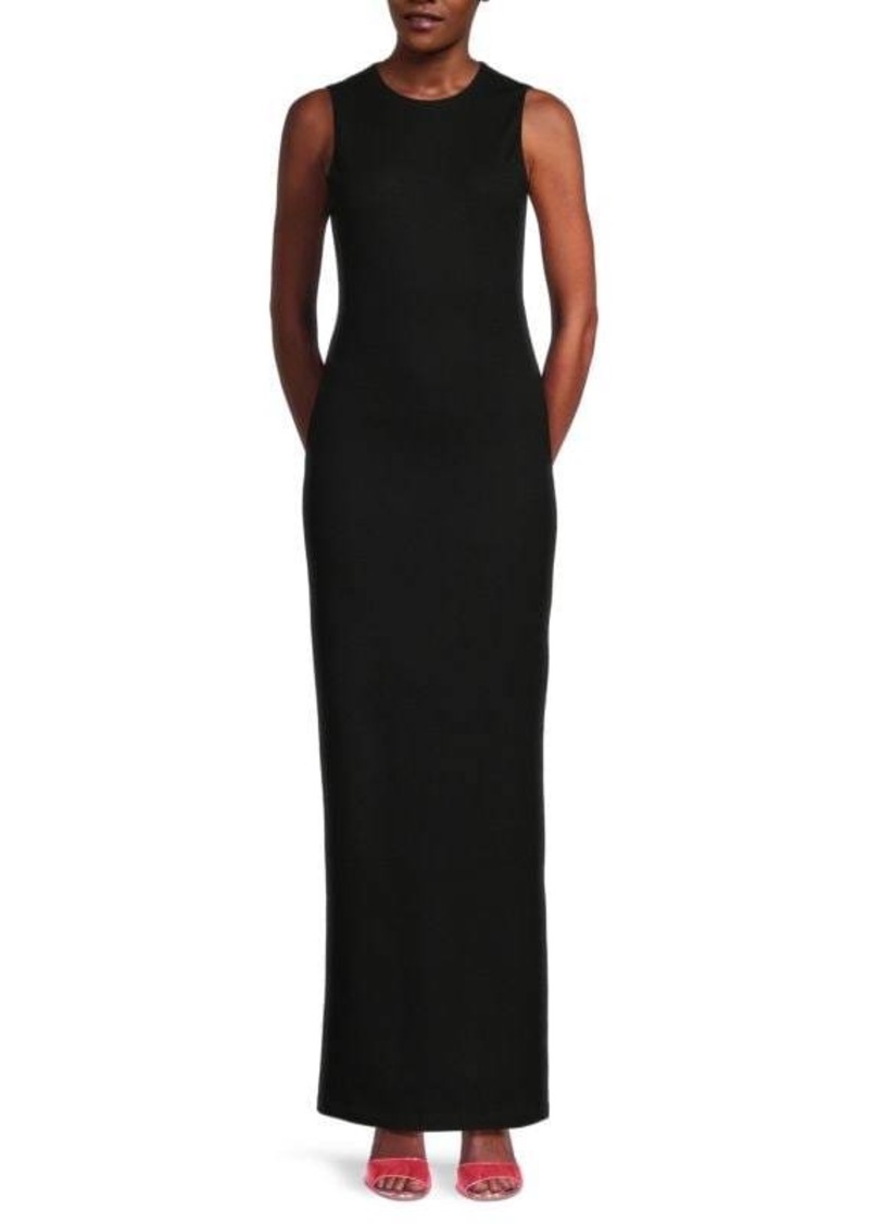 Alice + Olivia Delora Side Slit Maxi Dress