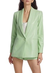 Alice + Olivia Denny Faux Leather Blazer