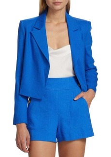 Alice + Olivia Denny Linen Blend Crop Jacket