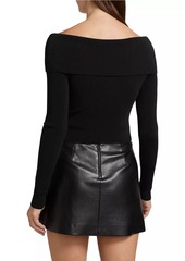 Alice + Olivia Dolan Foldover Sweater