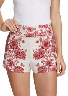 Alice + Olivia Donald High-Rise Floral Jacquard Shorts