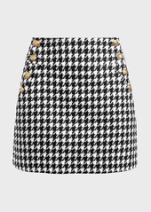 Alice + Olivia Donald High-Rise Side-Button Mini Skirt 