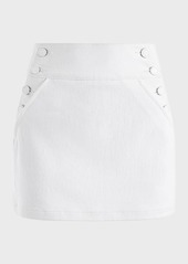 Alice + Olivia Donald High-Rise Side Button Mini Skirt