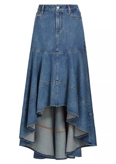 Alice + Olivia Donella High-Low Denim Skirt