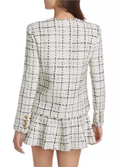 Alice + Olivia Dumont Windowpane Tweed Jacket