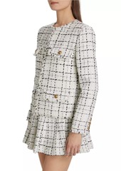 Alice + Olivia Dumont Windowpane Tweed Jacket