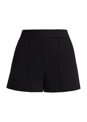 Alice + Olivia Dylan High-Rise Pintucked Shorts