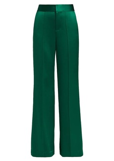 Alice + Olivia Dylan High-Waist Pintuck Trousers
