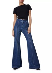 Alice + Olivia Dylan High-Waisted Wide-Leg Jeans