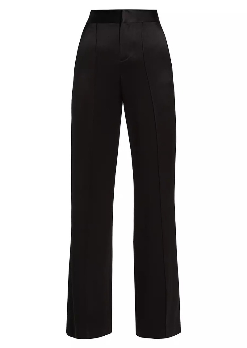 Alice + Olivia ​Dylan Silk High-Waisted Wide-Leg Pants