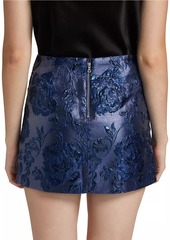 Alice + Olivia Elana Floral Brocade Mini Skirt