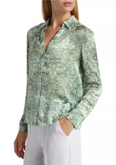 Alice + Olivia Eloise Silk-Blend Blouse