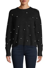 Alice + Olivia Faux Pearl-Embellished Top