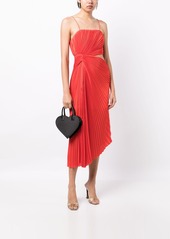 Alice + Olivia Fayeth fully-pleated asymmetric dress