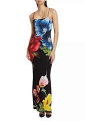 Alice + Olivia Fifi Floral Fitted Maxi-Dress