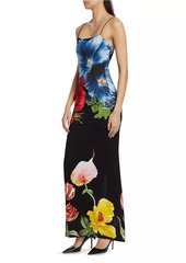 Alice + Olivia Fifi Floral Fitted Maxi-Dress