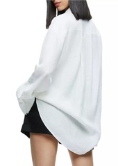 Alice + Olivia Finely Linen Oversized Shirt