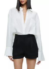 Alice + Olivia Finely Linen Oversized Shirt