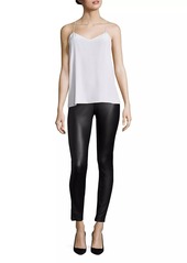 Alice + Olivia Front-Zip Leather Leggings