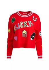 Alice + Olivia Gleeson Patchy Wool Sweater