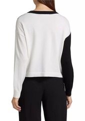 Alice + Olivia Gleeson Stace Face Embellished Sweater