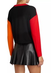 Alice + Olivia Gleeson Surrealist Crop Sweater