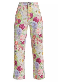 Alice + Olivia Gorgeous Floral Cropped Pants