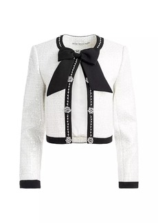 Alice + Olivia Gwyneth Sequined Tweed Jacket