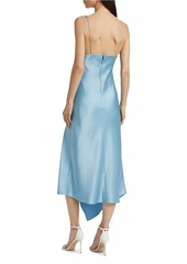 Alice + Olivia Harmony Asymmetric Satin Dress