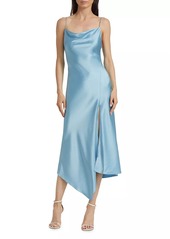 Alice + Olivia Harmony Asymmetric Satin Dress