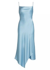 Alice + Olivia Harmony Asymmetric Satin Dress