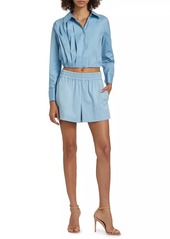 Alice + Olivia Harris Cotton Twill Boxer Shorts