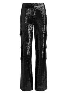 Alice + Olivia Hayes Sequined Cargo Pants