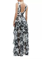 Alice + Olivia Holly Floral High-Low Maxi Dress