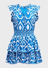 Alice + Olivia Ikat Syra Ruffle Romper 