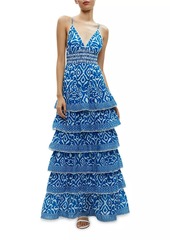 Alice + Olivia Imogene Tiered Maxi Dress