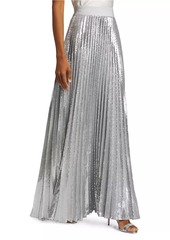 Alice + Olivia Ivey Sequined Pleated Maxi Skirt