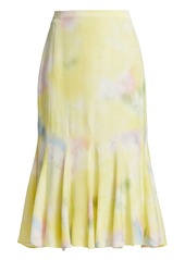 Alice + Olivia Jacqueline Tie-Dye Godet Midi Skirt