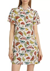 Alice + Olivia Jem Butterfly Mini Shirtdress