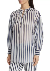 Alice + Olivia Julius Striped Cotton-Blend Tunic