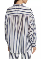 Alice + Olivia Julius Striped Cotton-Blend Tunic